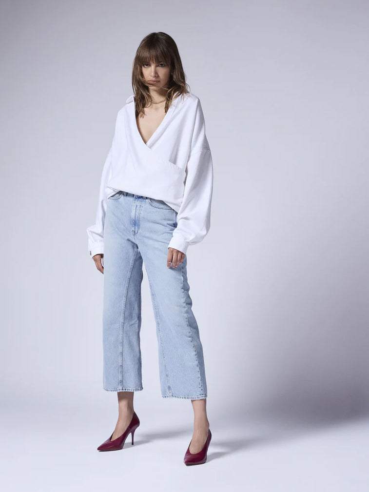 AIMETL verkürzte Jeans in Arktisch Blau - Tempel Hamburg