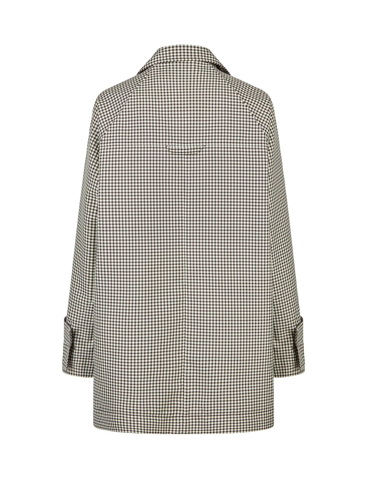 Oversized Caban-Jacke in Technical Pepita Check - Tempel Hamburg
