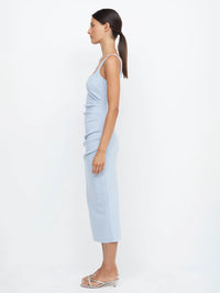 Midikleid in  Dusty Blue - Tempel Hamburg