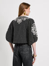 Besticktes Cropped-Jacket