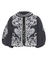Besticktes Cropped-Jacket