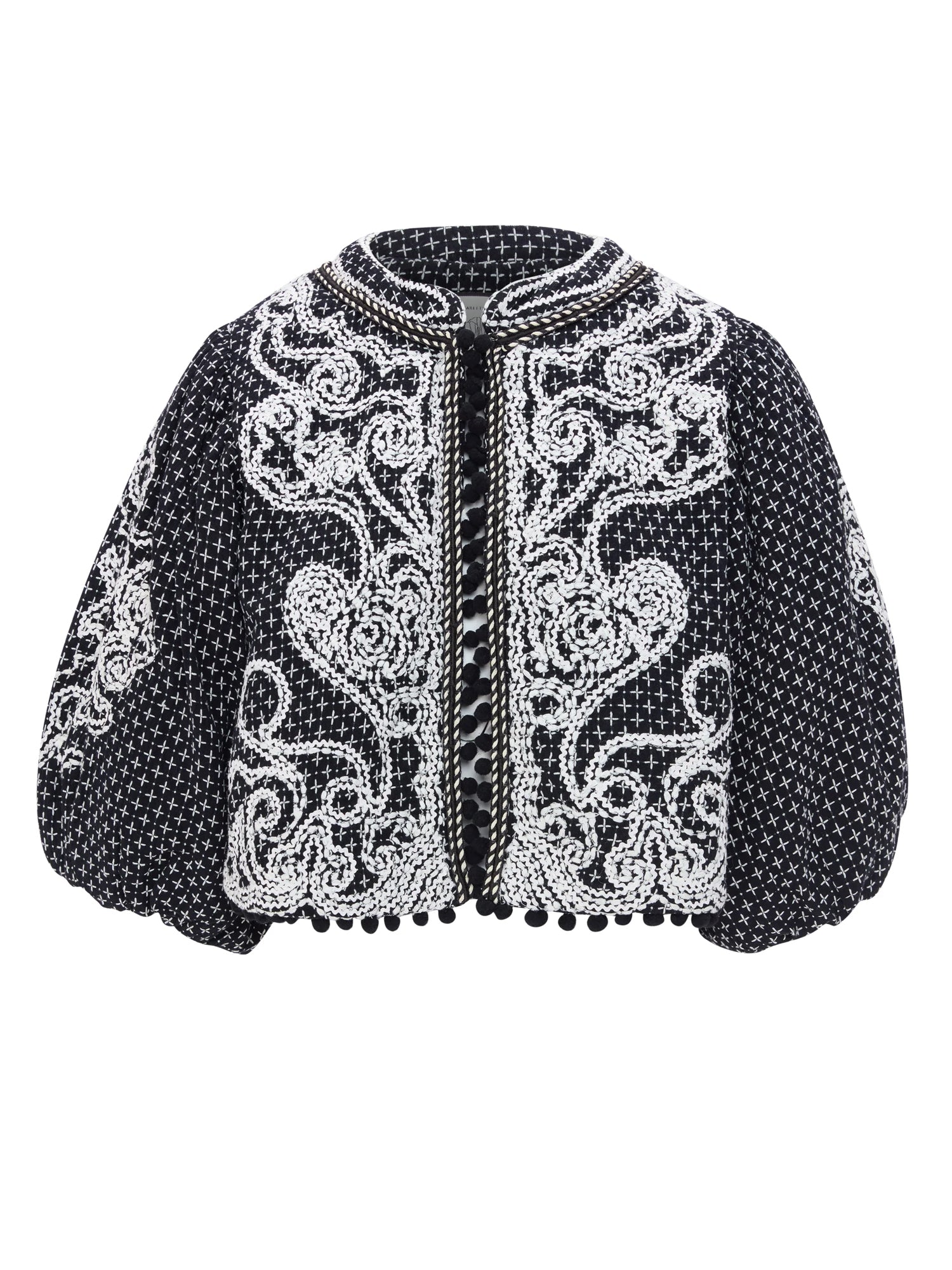 Besticktes Cropped-Jacket