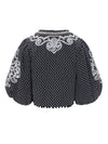 Besticktes Cropped-Jacket