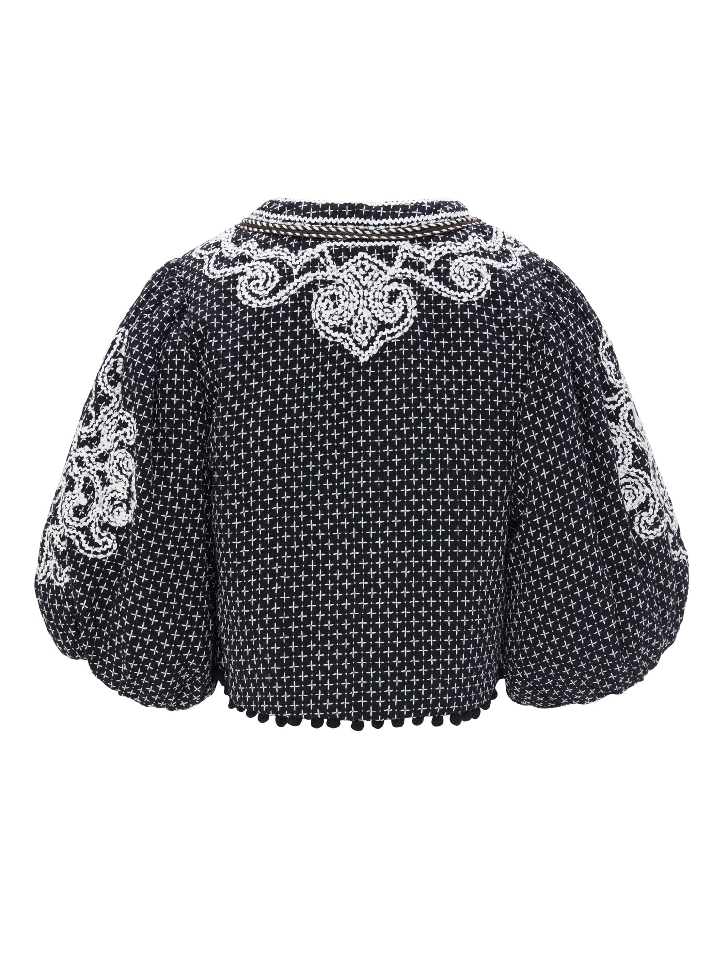 Besticktes Cropped-Jacket