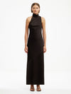 Neckholder - Kleid in Espresso