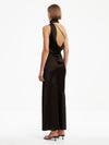 Neckholder - Kleid in Espresso