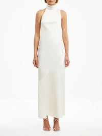 Neckholder - Kleid in Ecru