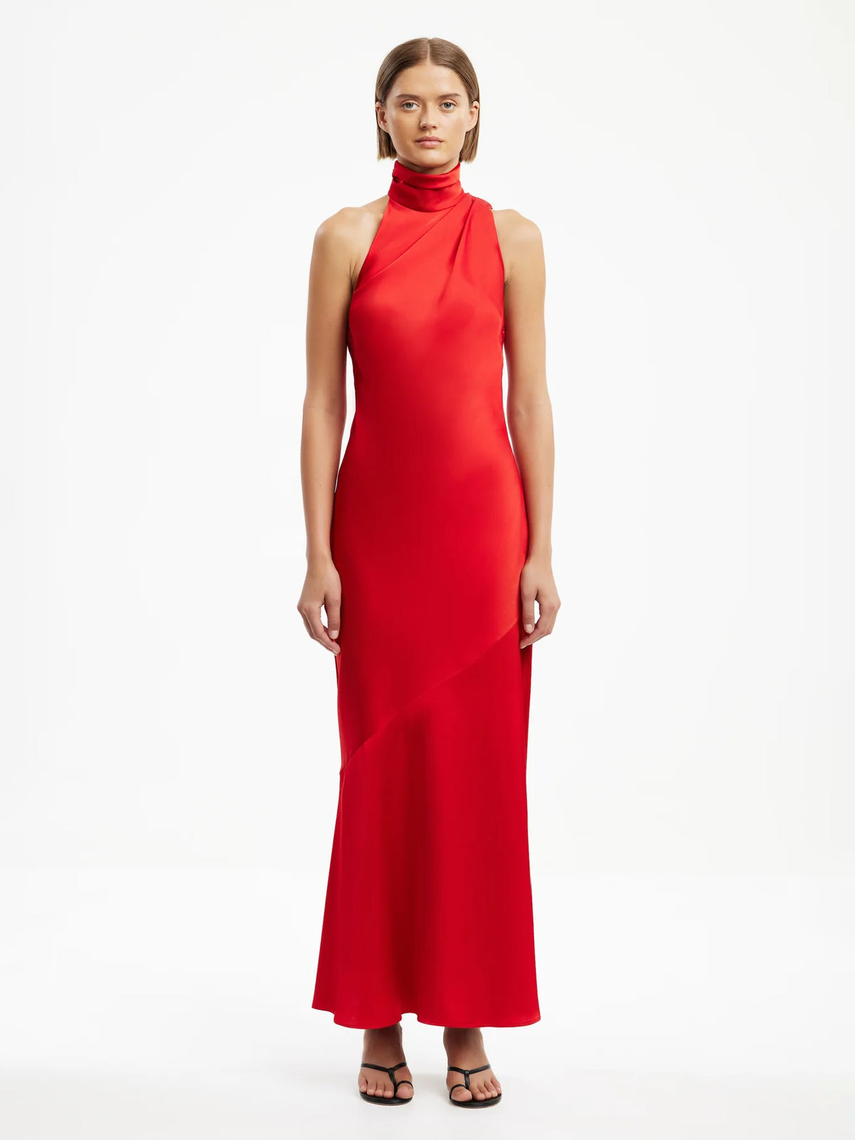 Neckholder - Kleid in Cherry