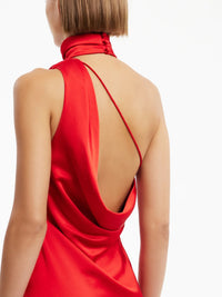 Neckholder - Kleid in Cherry