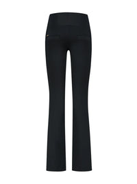 Celine Cropped Flared Legging in schwarz