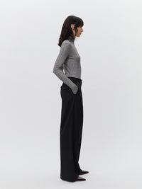 Rollkragen Pullover in grau - Tempel Hamburg