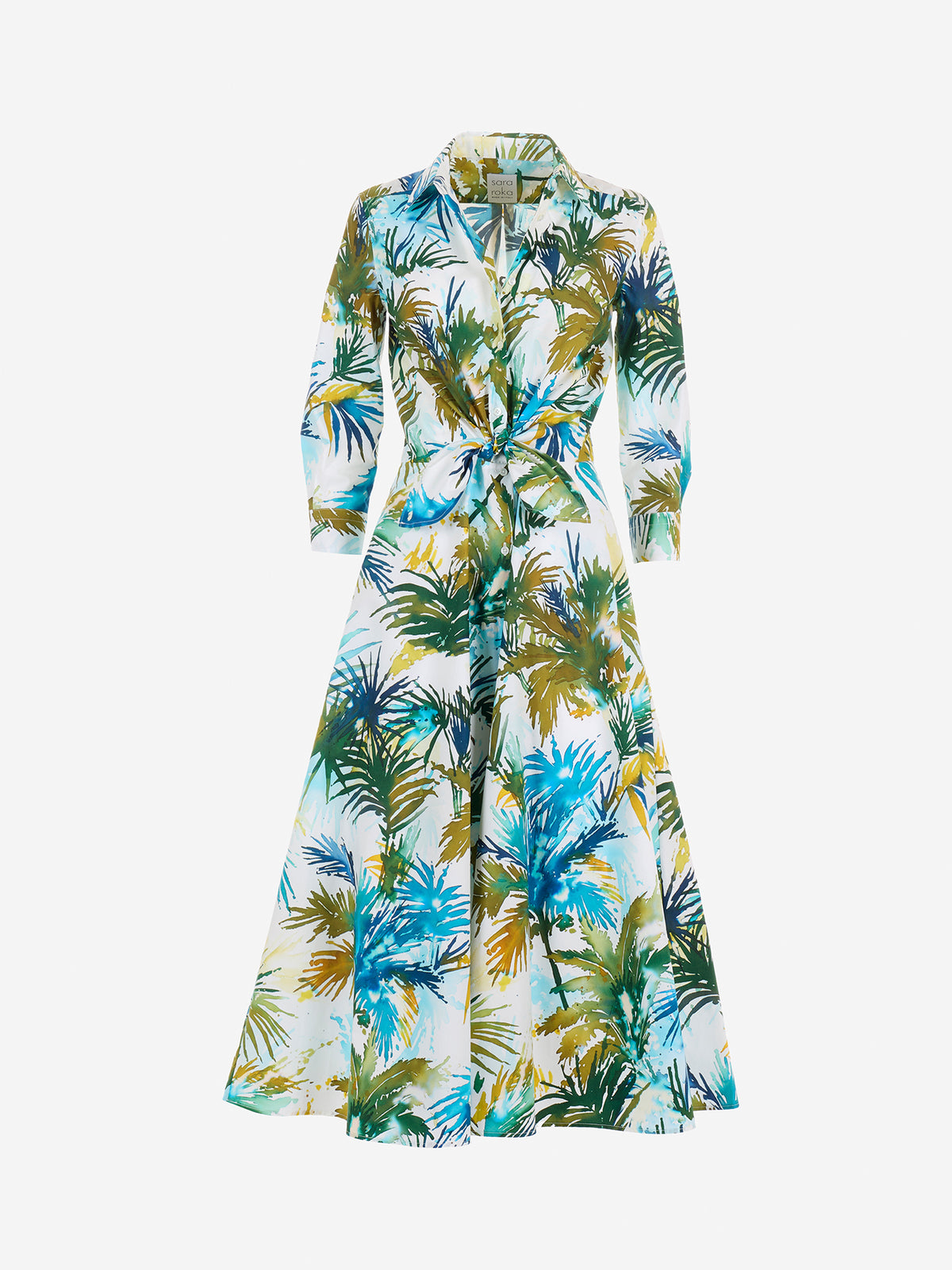 Kleid mit Palmenblättern in Aquarell - Tempel Hamburg