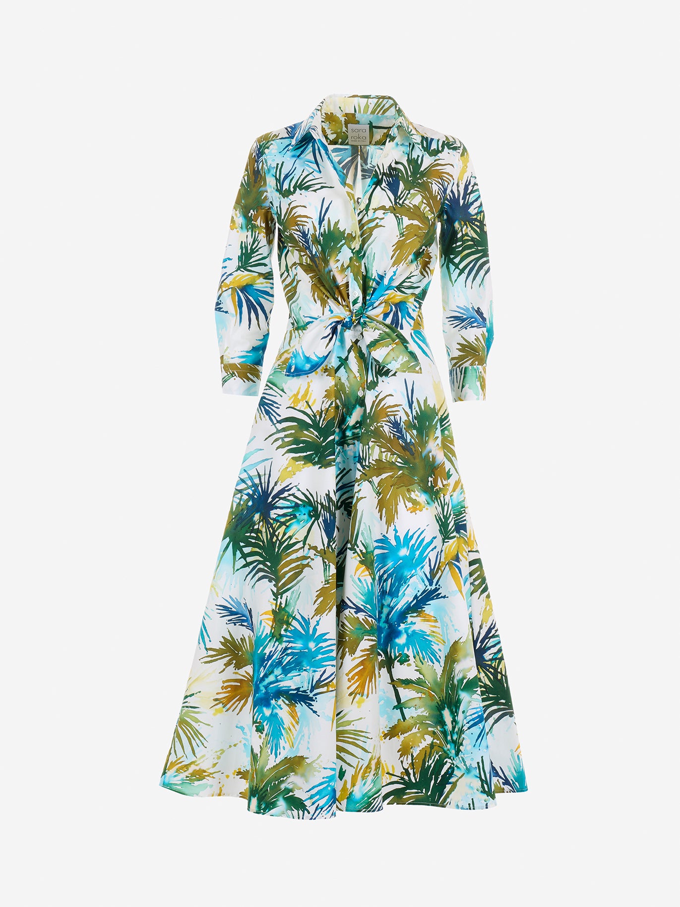 Kleid mit Palmenblättern in Aquarell - Tempel Hamburg
