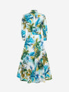 Kleid mit Palmenblättern in Aquarell - Tempel Hamburg