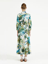 Kleid mit Palmenblättern in Aquarell - Tempel Hamburg