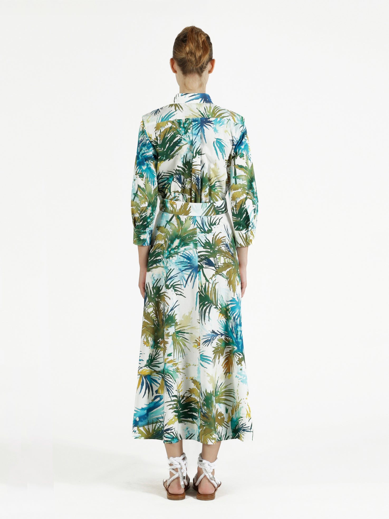 Kleid mit Palmenblättern in Aquarell - Tempel Hamburg