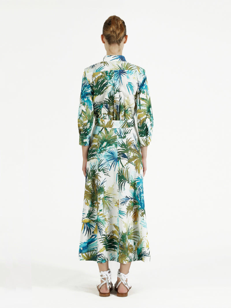 Kleid mit Palmenblättern in Aquarell - Tempel Hamburg