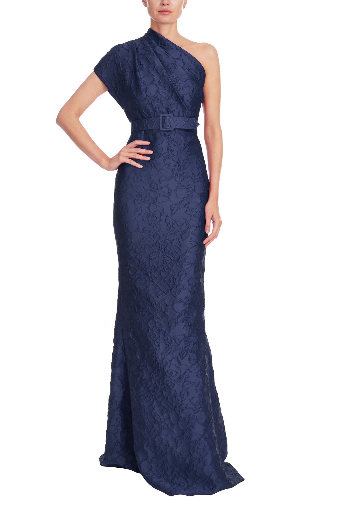 One Shoulder Abendkleid in dunkelblau