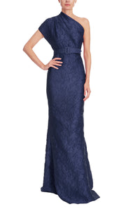 One Shoulder Abendkleid in dunkelblau