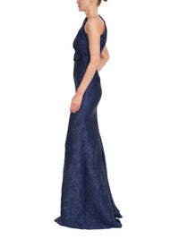 One Shoulder Abendkleid in dunkelblau