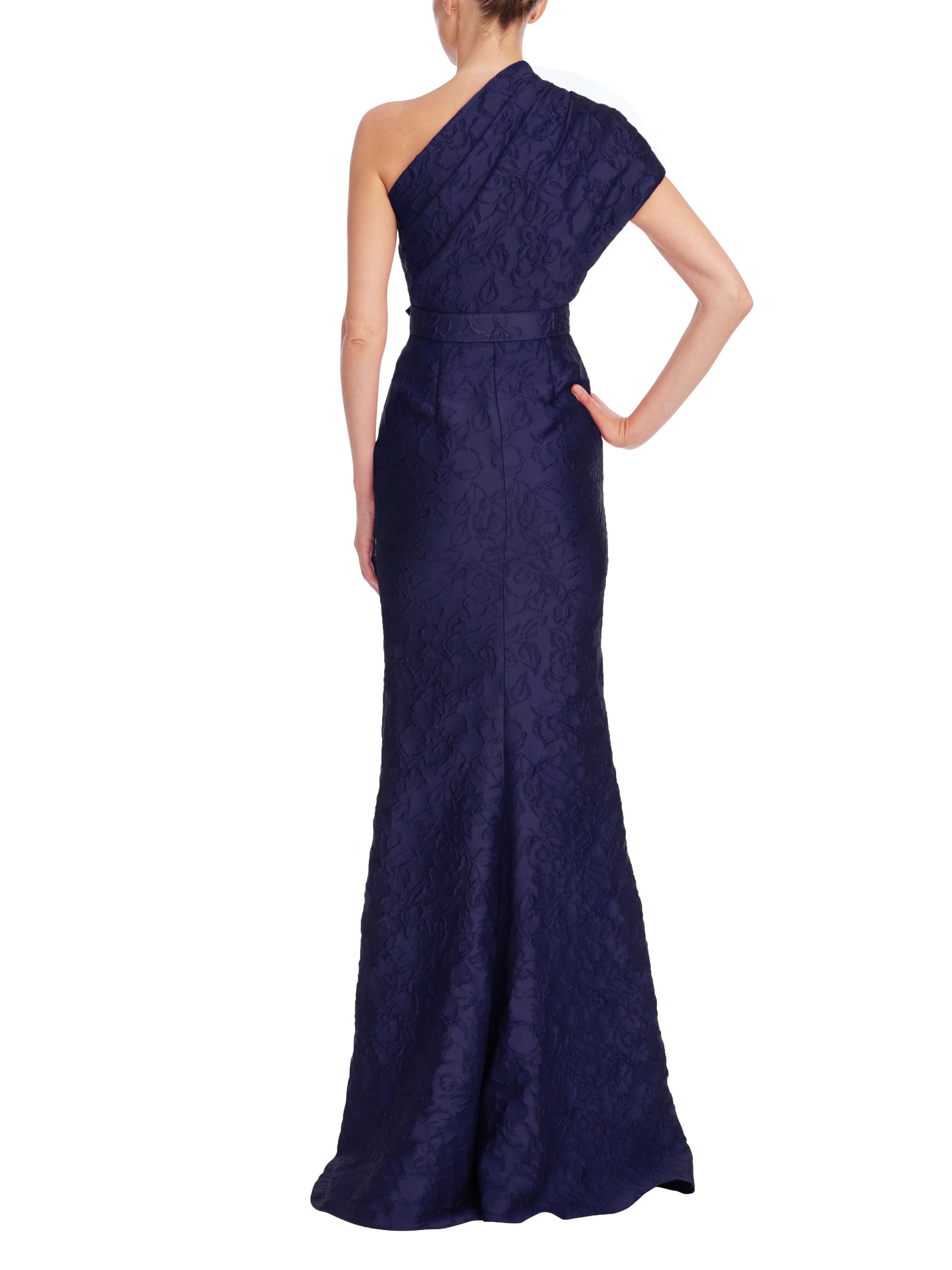 One Shoulder Abendkleid in dunkelblau