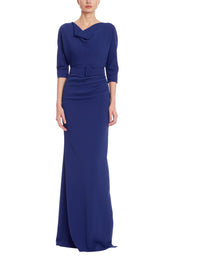 Elegantes tailliertes Abendkleid in Kobaltblau