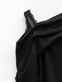 Asymmetrisches Sweatshirt mit Lingerie Einsatz - Tempel Hamburg
