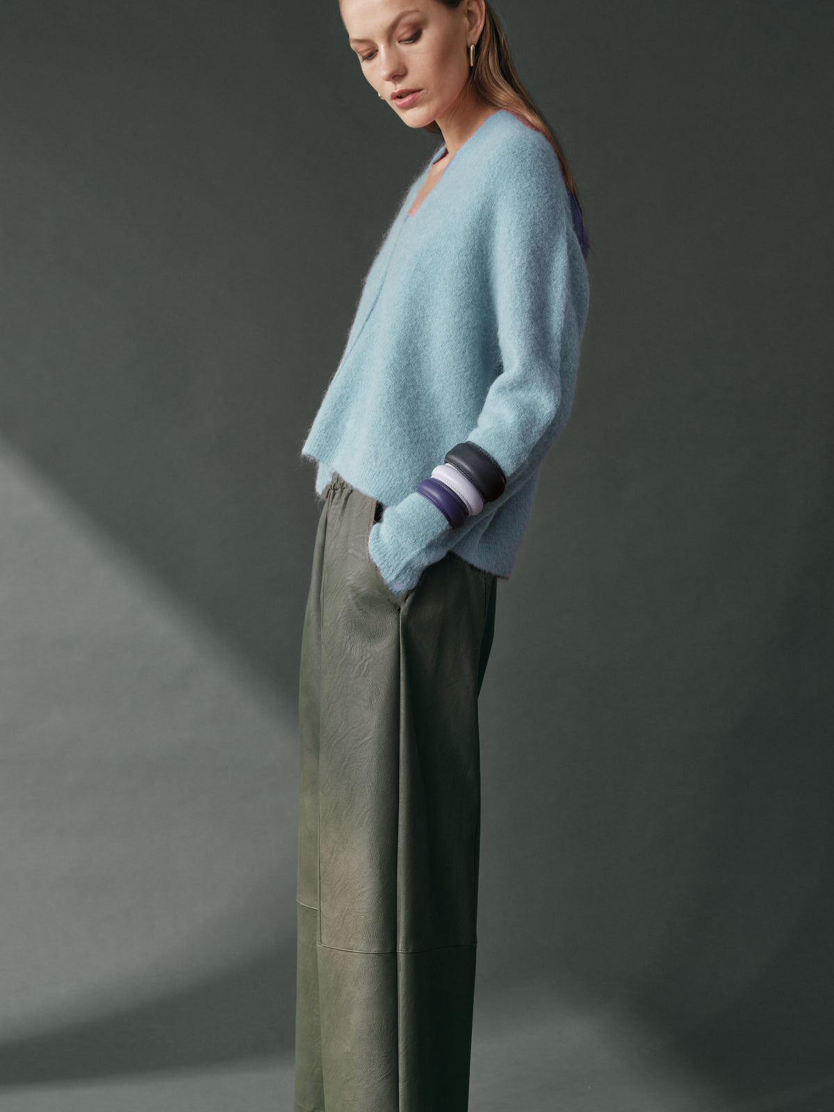 Cropped Pullover in Aquamarina - Tempel Hamburg