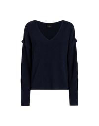 Cut-Out V-Ausschnitt-Pullover