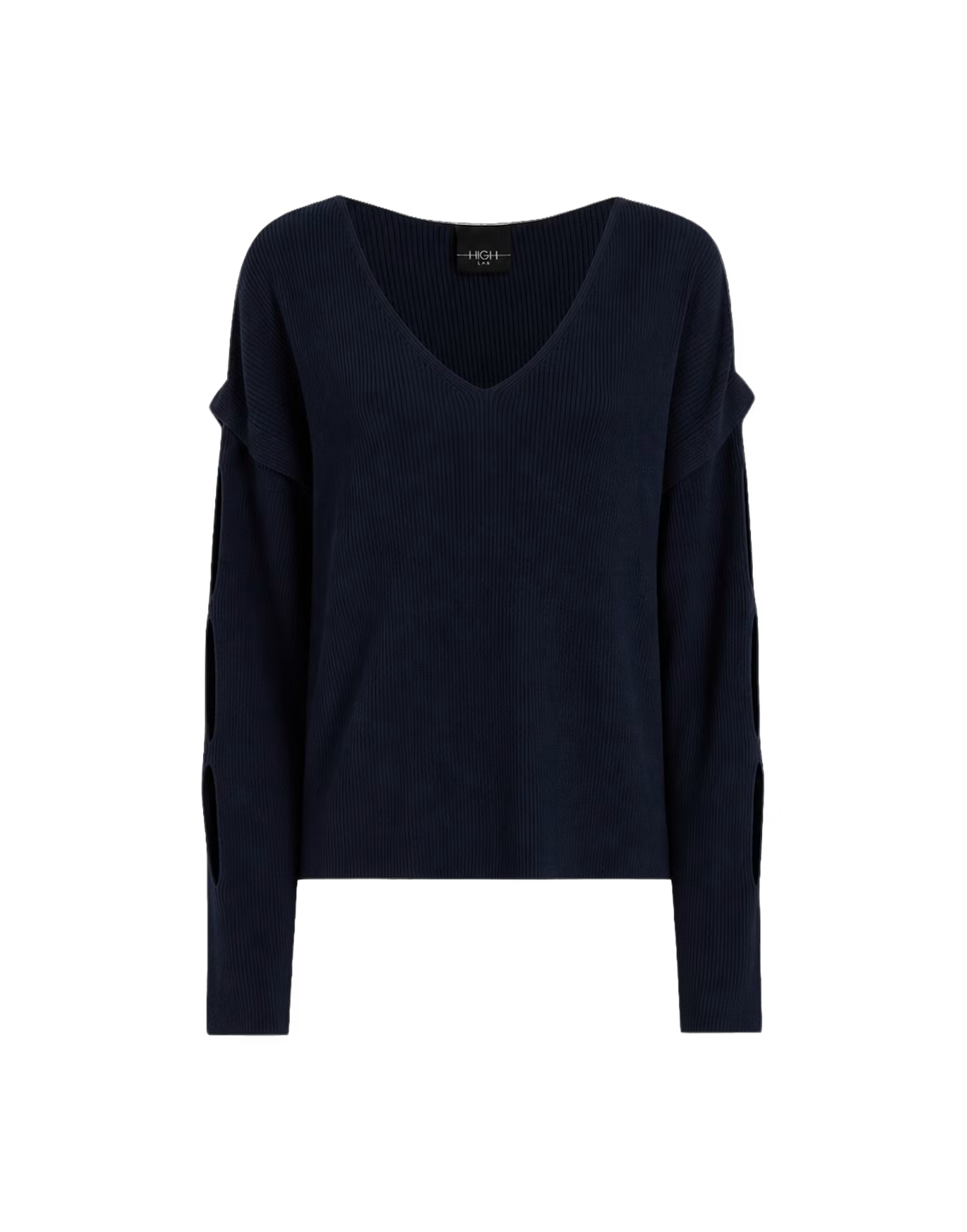 Cut-Out V-Ausschnitt-Pullover