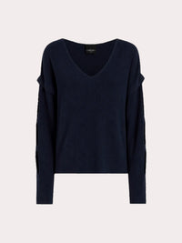 Cut-Out V-Ausschnitt-Pullover