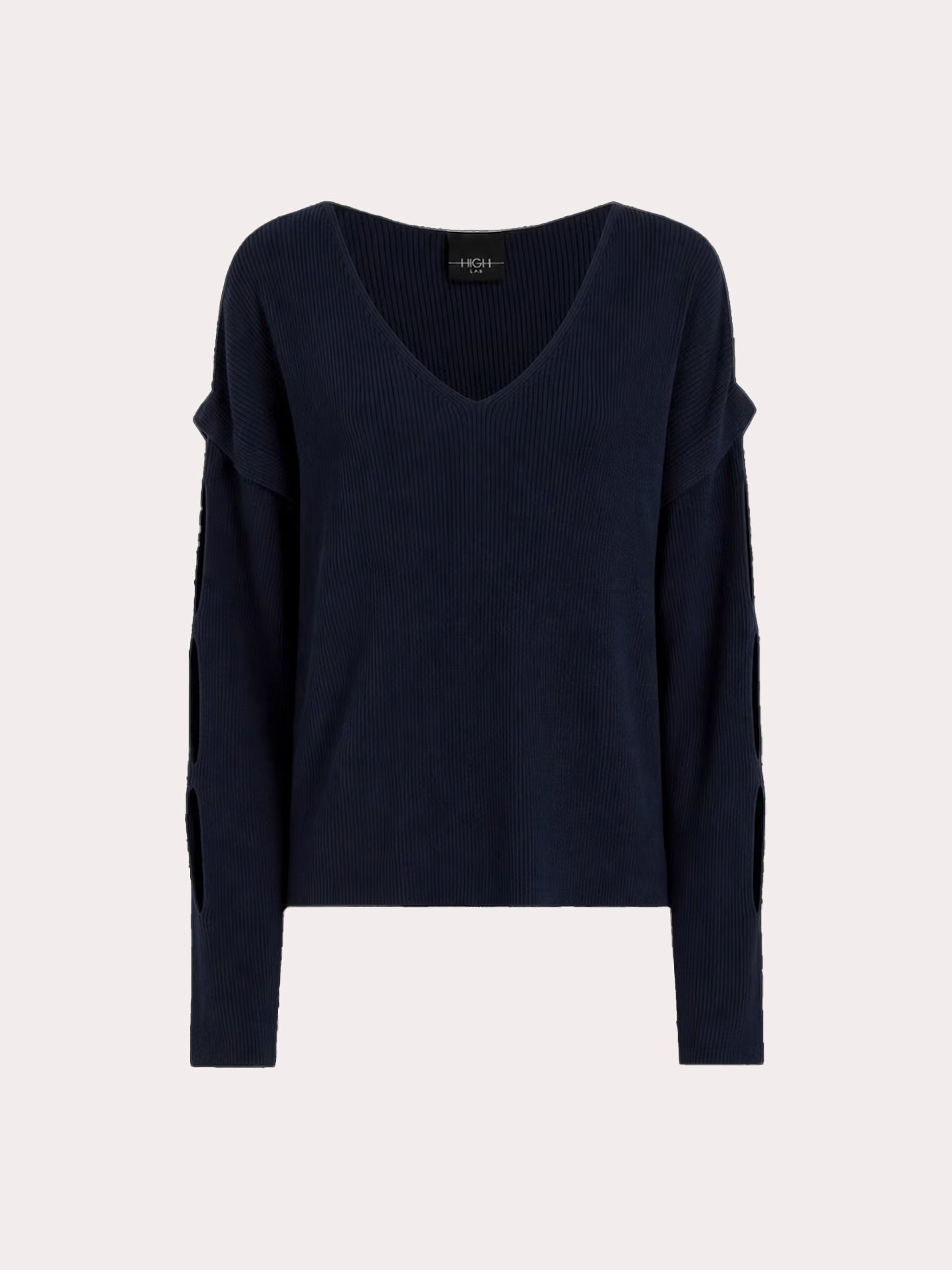 Cut-Out V-Ausschnitt-Pullover