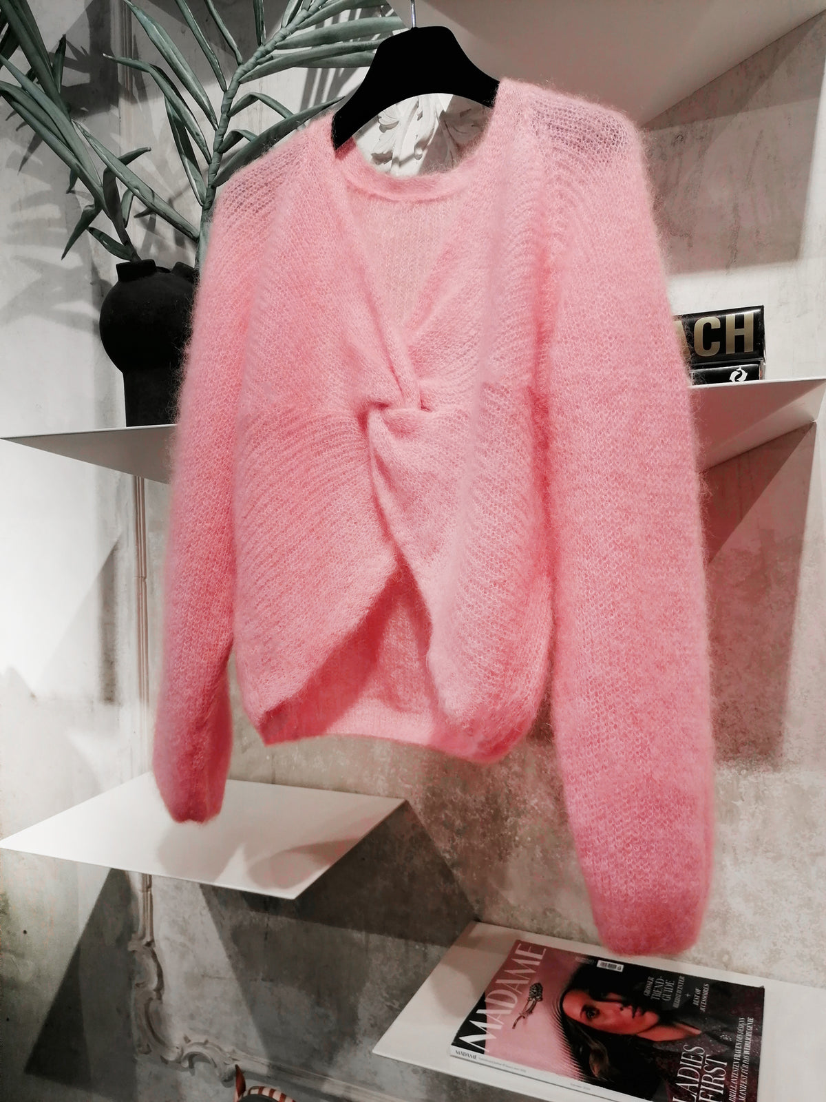 Pullover mit Knotendetail in Pink