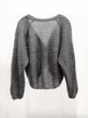 Pullover mit Knotendetail in Graphit - Tempel Hamburg