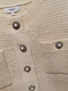 Cropped Strickjacke mit Strassknöpfen - Tempel Hamburg