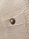 Cropped Strickjacke mit Strassknöpfen - Tempel Hamburg