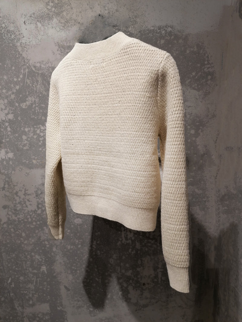 Cropped Strickjacke mit Strassknöpfen - Tempel Hamburg