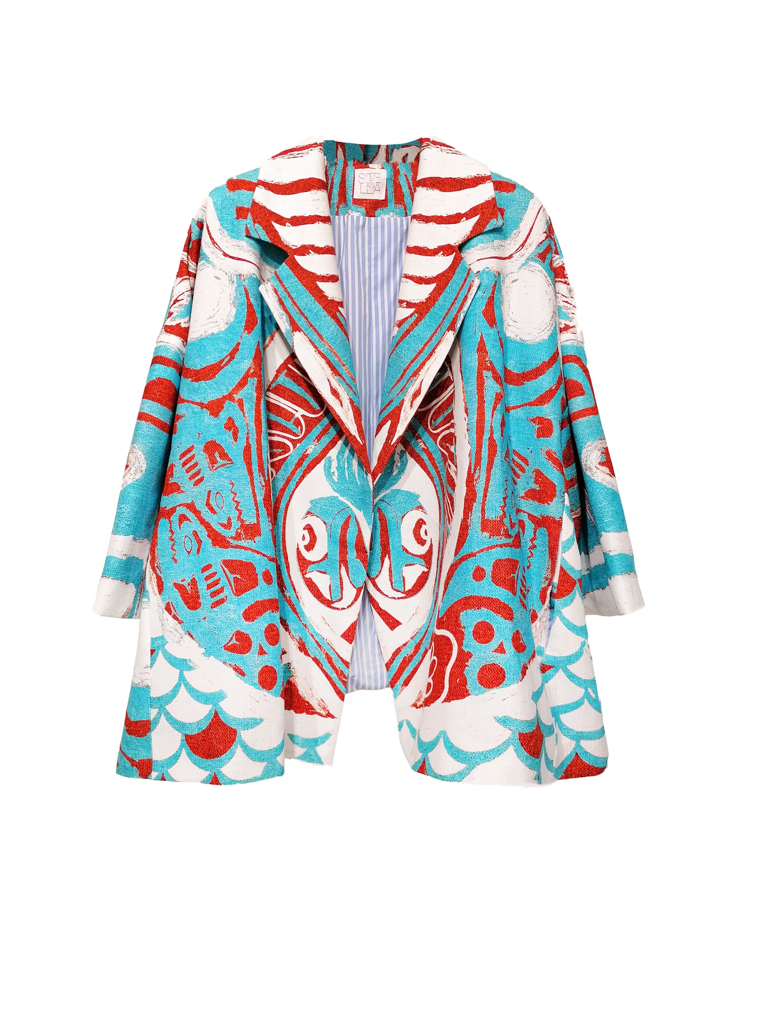 Ethno-Print Kimono Jacke - Tempel Hamburg