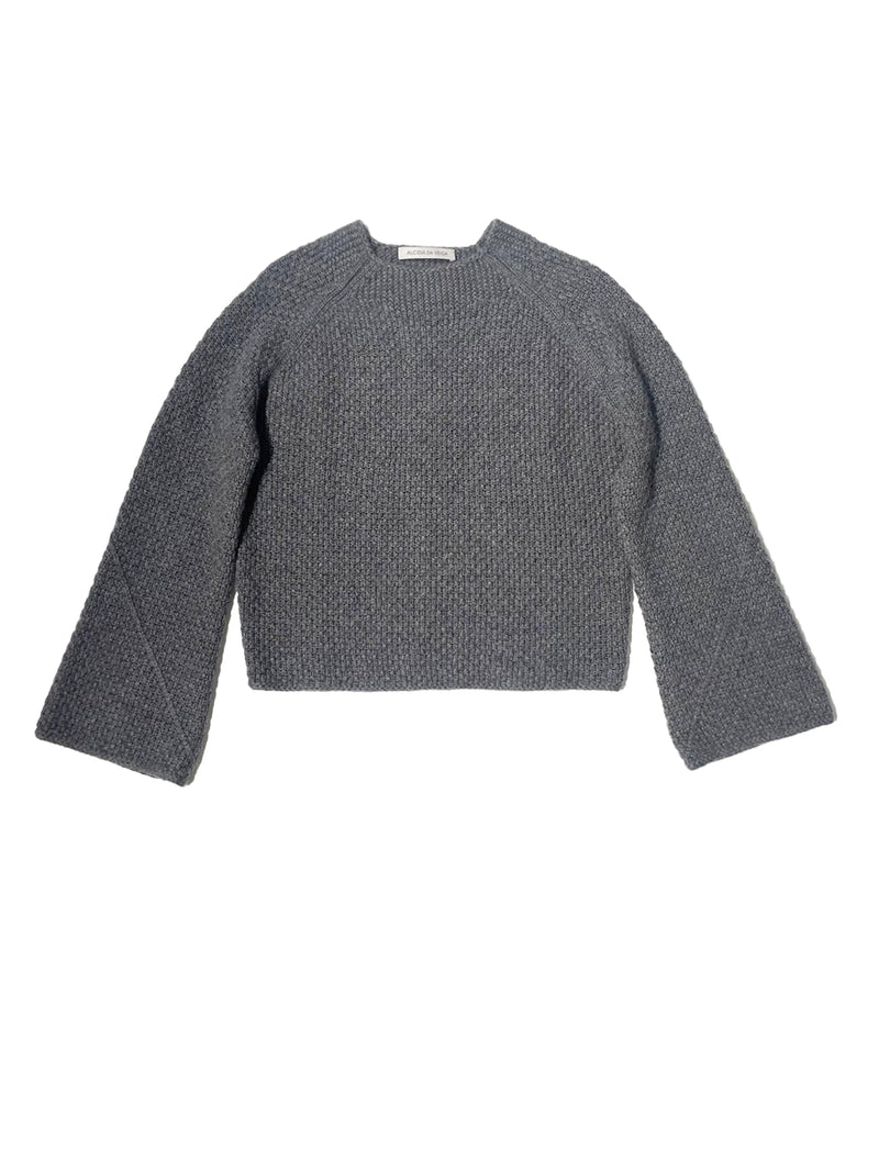 Weiter Pullover in grau - Tempel Hamburg