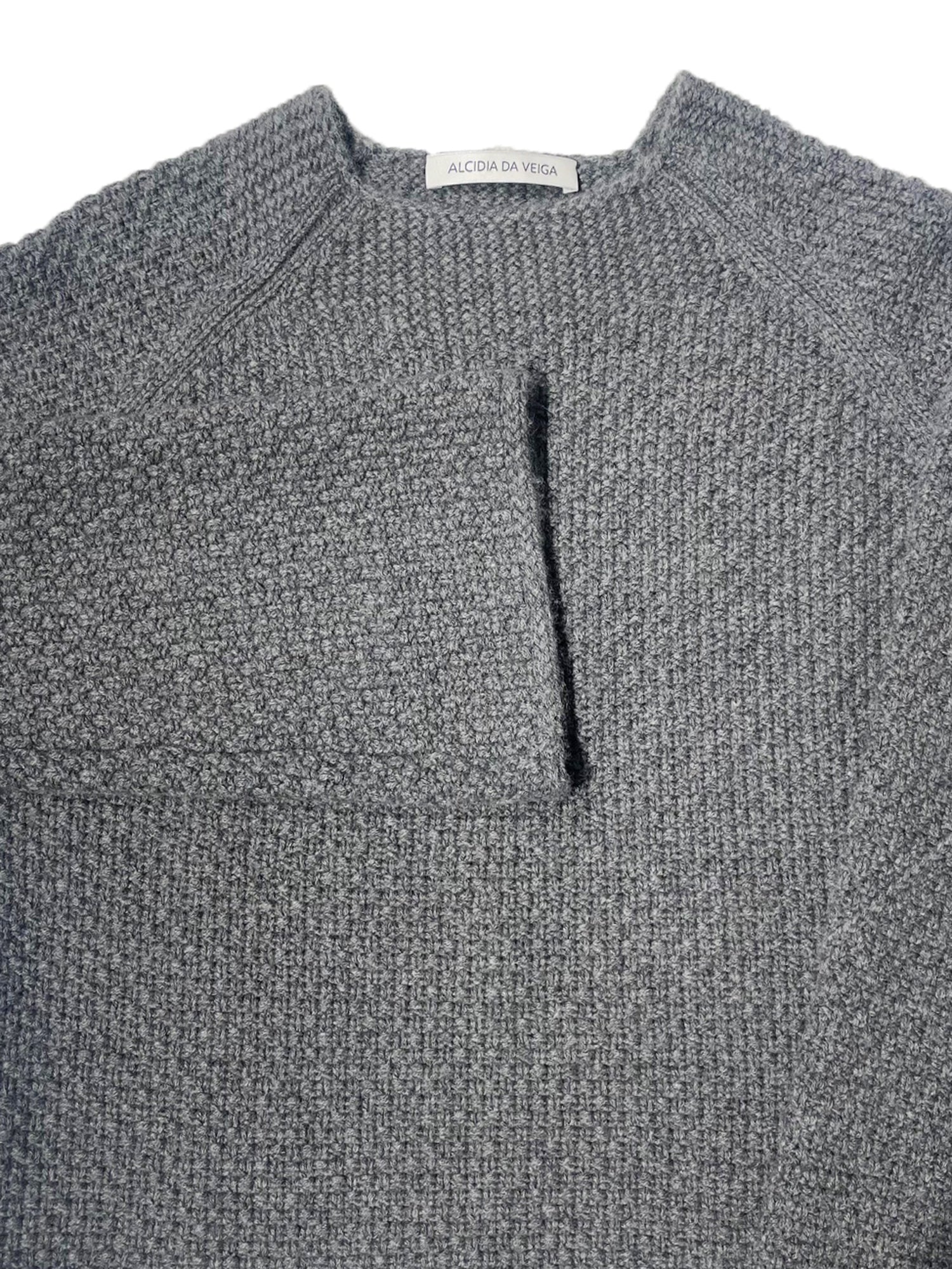 Weiter Pullover in grau - Tempel Hamburg