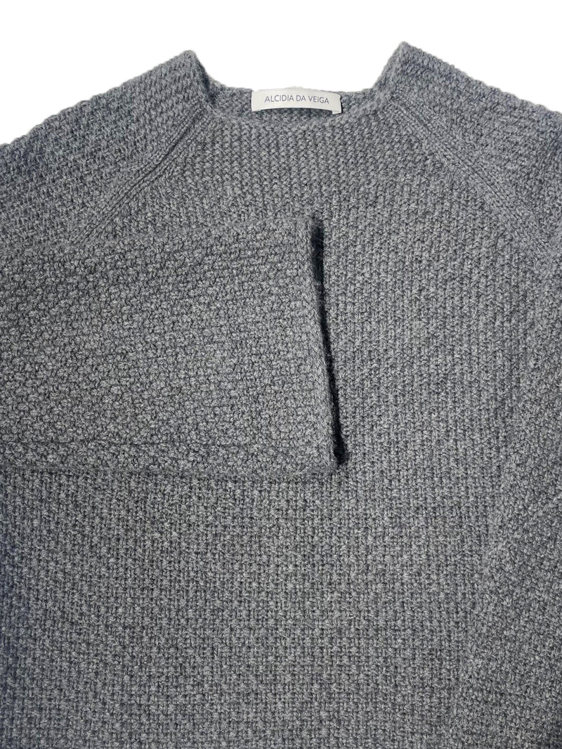 Weiter Pullover in grau - Tempel Hamburg