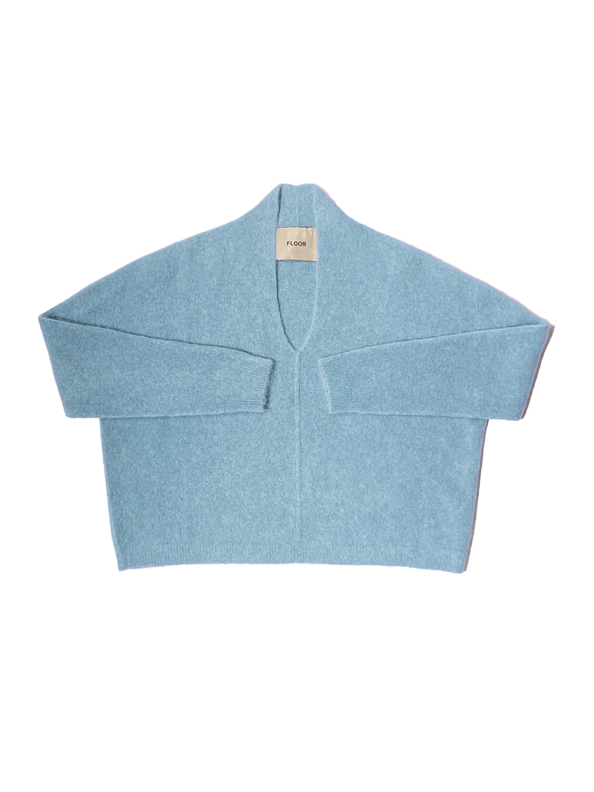Cropped Pullover in Aquamarina - Tempel Hamburg