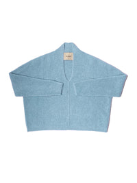 Cropped Pullover in Aquamarina - Tempel Hamburg