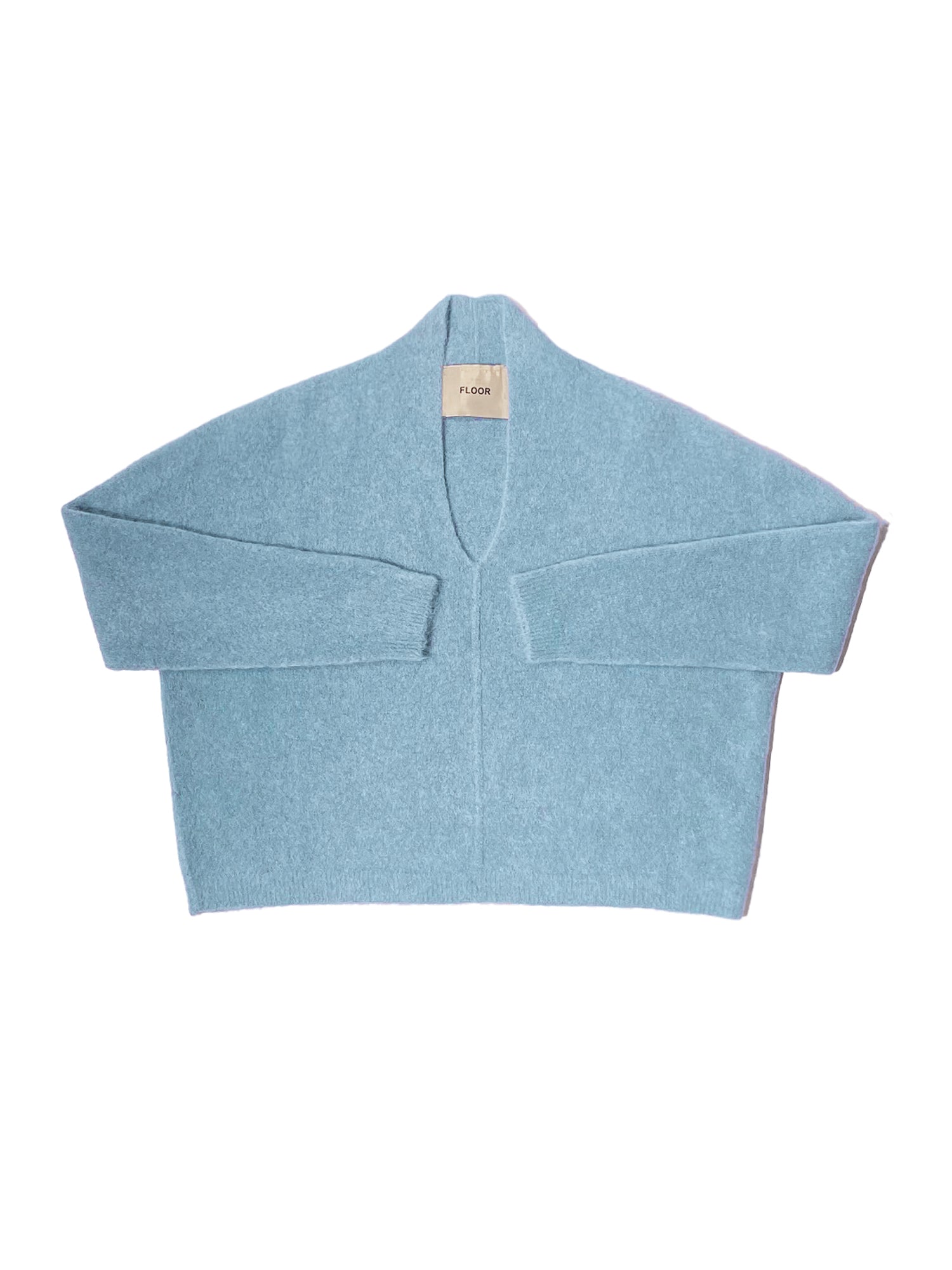 Cropped Pullover in Aquamarina - Tempel Hamburg