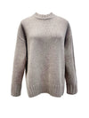 Weiter Pullover in greige melange - Tempel Hamburg