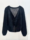Pullover mit Knotendetail in Schwarz - Tempel Hamburg