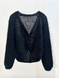 Pullover mit Knotendetail in Schwarz - Tempel Hamburg