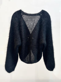 Pullover mit Knotendetail in Schwarz - Tempel Hamburg