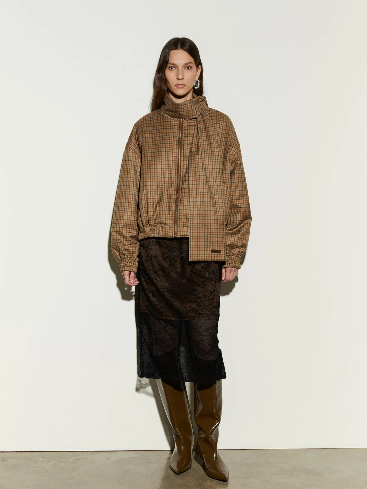 Karo-Bomber Jacke