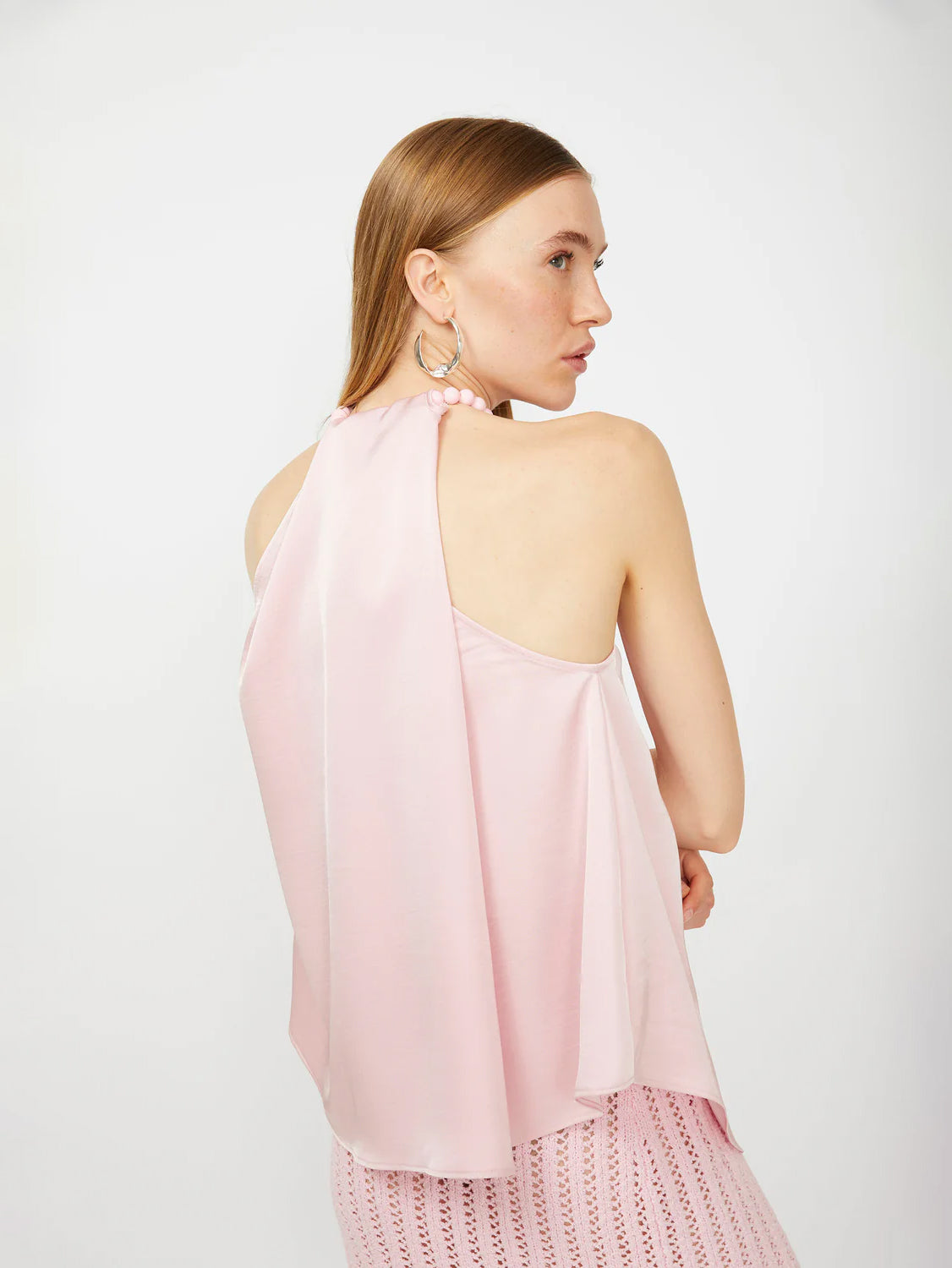 Neckholder-Top mit Perlenverschluss - Tempel Hamburg